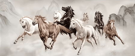 Tranh sơn dầu mã đáo thành công tại Tranh phương nguyên