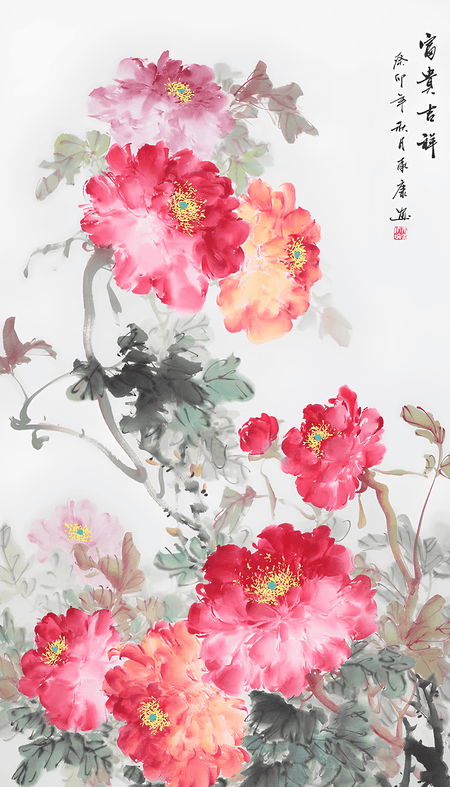 Tranh hoa tứ quý chất liệu sơn dầu