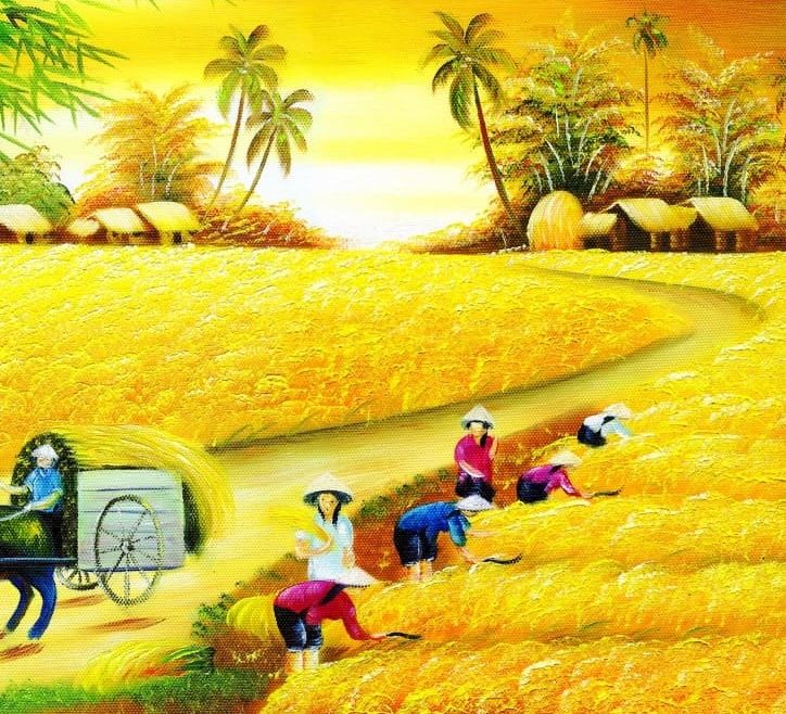 tranh sơn dầu đồng quê tai tranh phuong nguyen